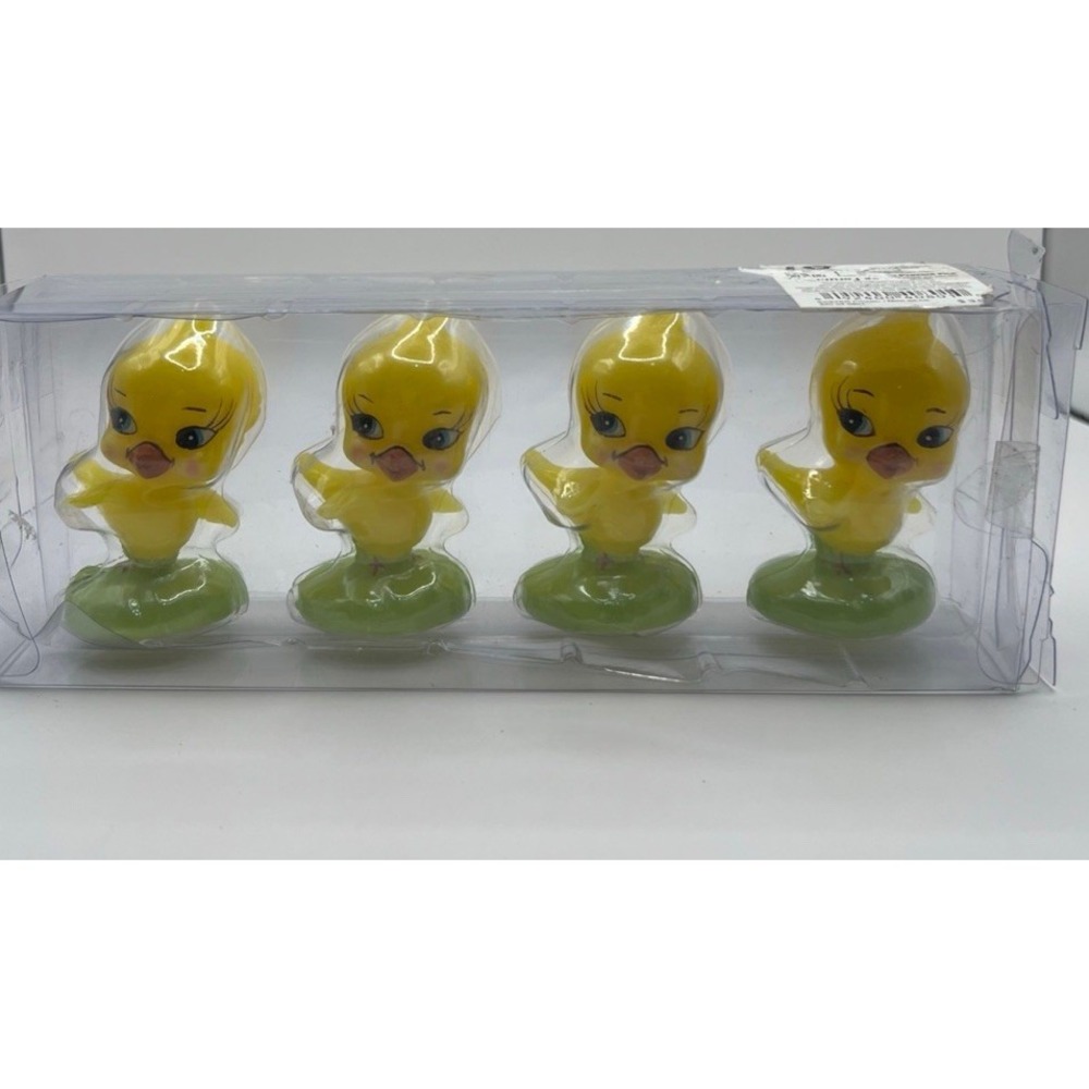 Vtg New In Box Set Of 4 Easter Chick Candles Target 2007 3" Mint Condition